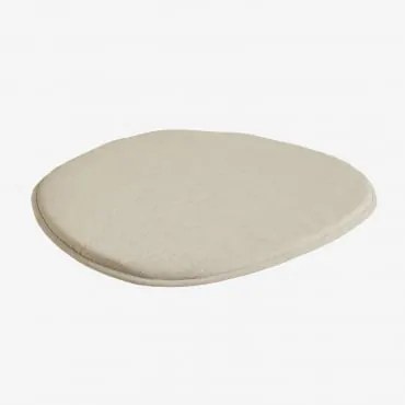Almofada 42x39 Cm Para Cadeira Em Tecido Zariel Tecido Creme Bege - Sklum