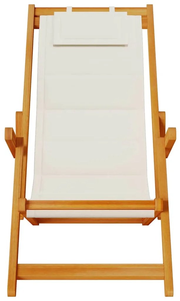 Cadeiras de Praia Dobráveis vidaXL 2 pcs Cinzento Claro em Madeira de