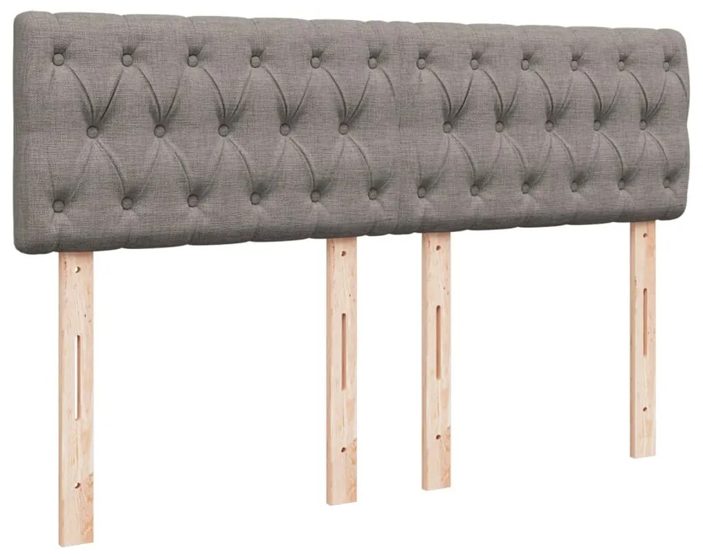 Cama com molas/colchão 140x190 cm tecido castanho-acinzentado