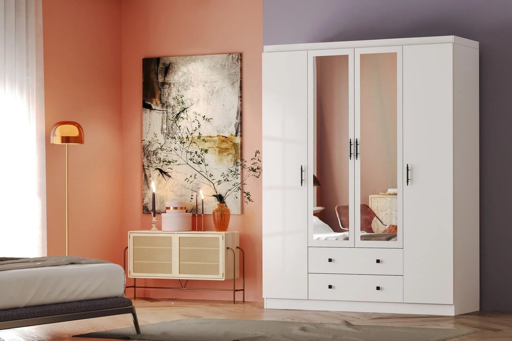 Guarda-Roupa Lavinia – Branco – 140x210x50 cm