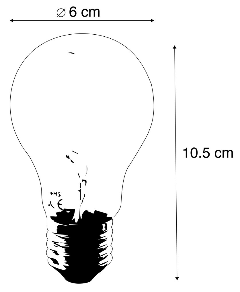 Conjunto de 5 Lâmpada LED inteligente E27 A60 Dourada 4W 270 lm 1800-3000K