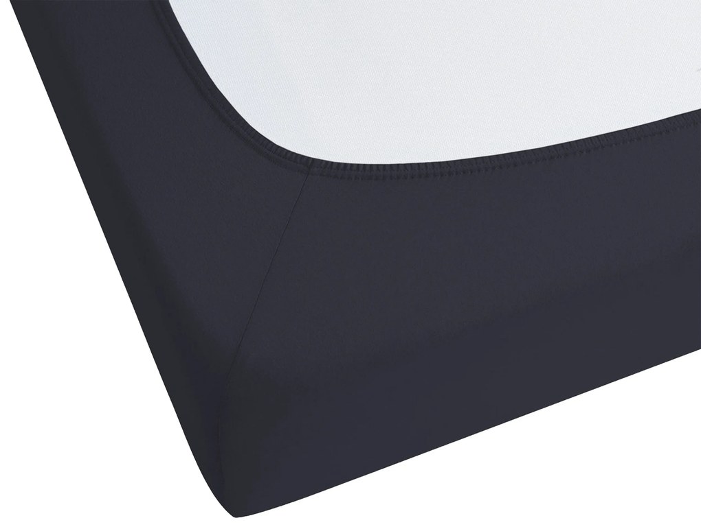 Lençol-capa em algodão preto 90 x 200 cm JANBU Beliani