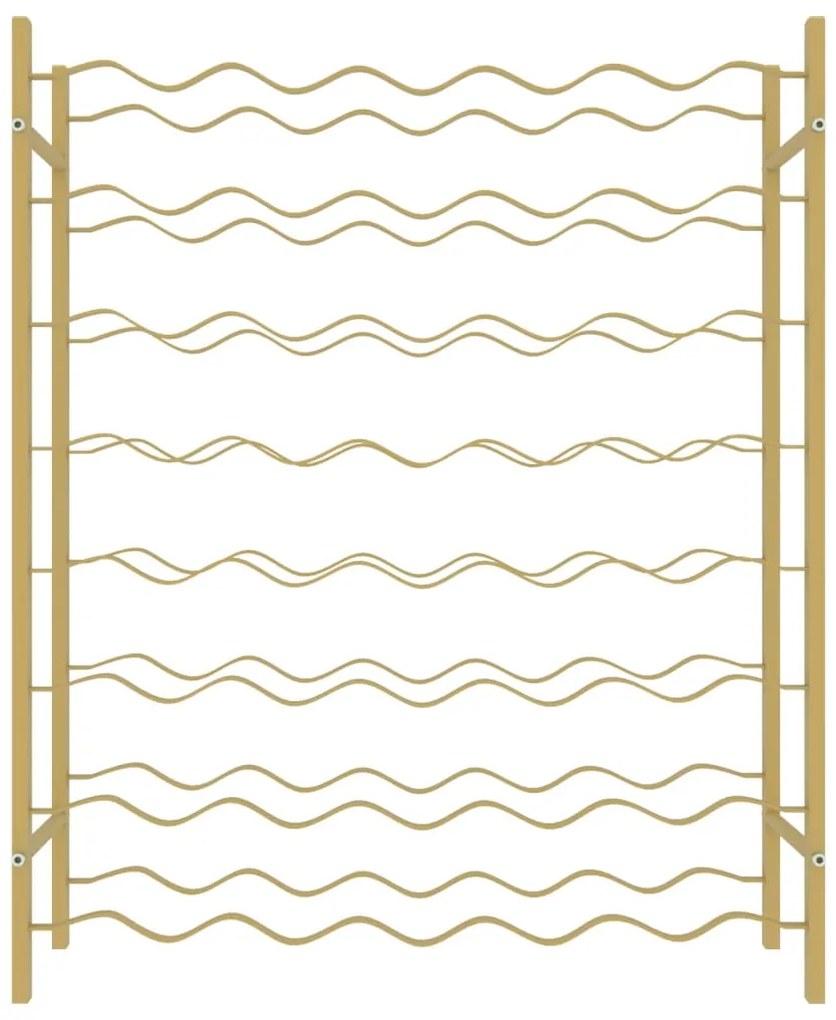 Garrafeira para 48 garrafas metal dourado
