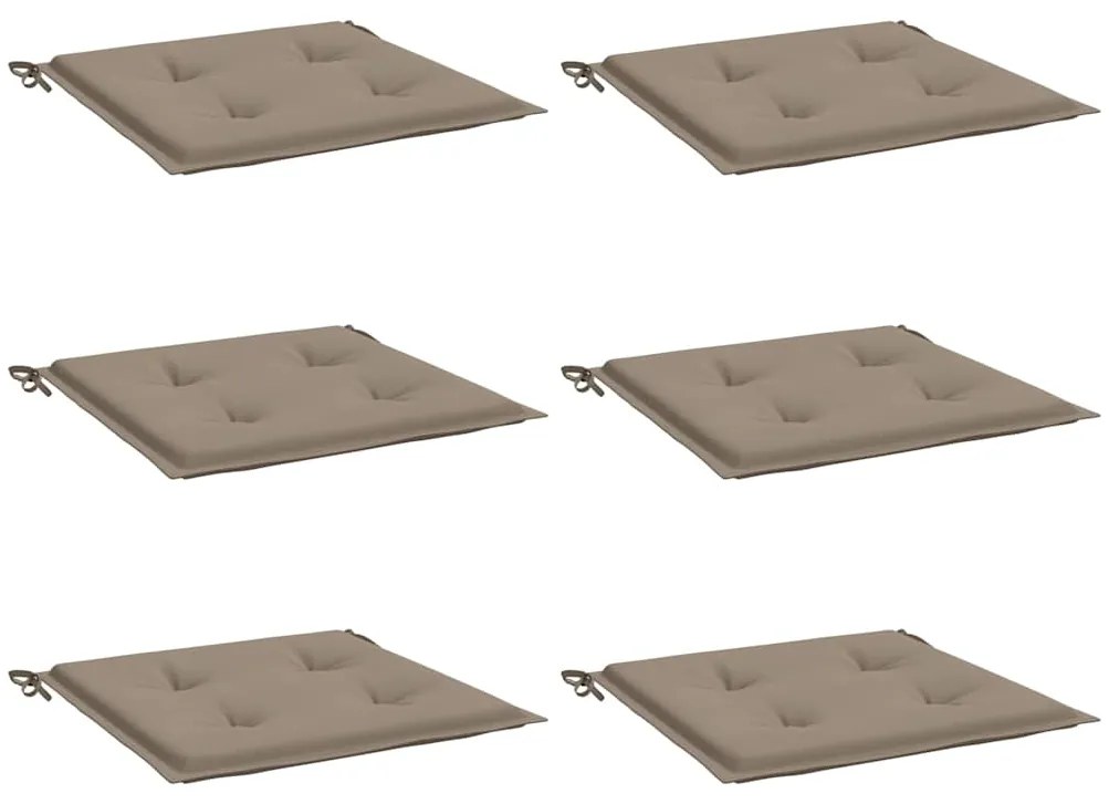 Almofadões p/ cadeiras jardim 6 pcs oxford cinza-acastanhado