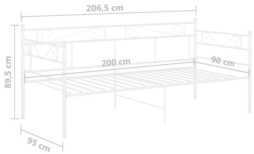 Sofá-cama 90x200 cm metal branco