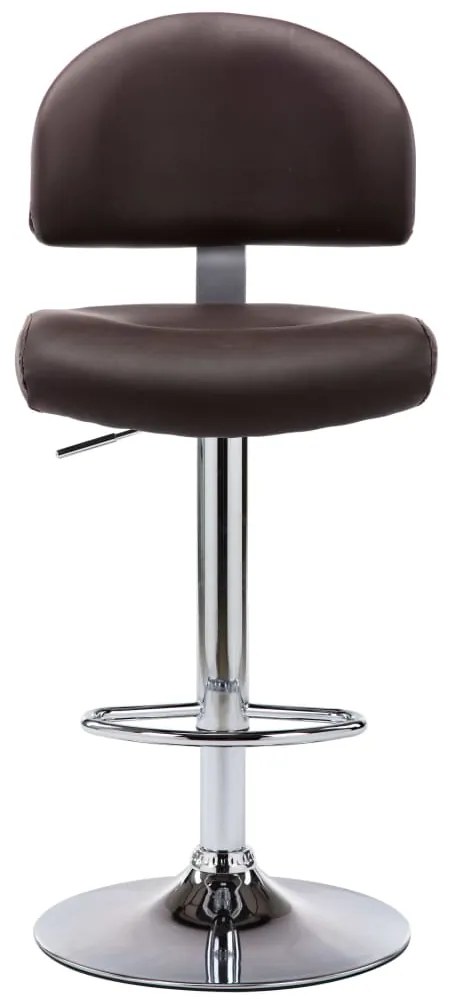 Bancos de bar 2 pcs couro artificial castanho