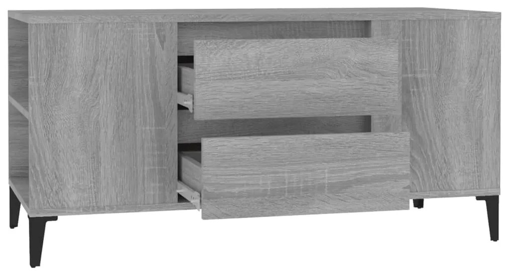 Móvel para TV 102x44,5x50 cm derivados madeira cinzento sonoma
