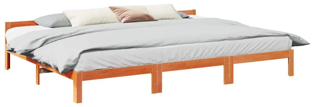 vidaXL Estrutura de cama familiar sem colchão cera 270x200 cm
