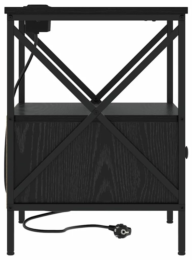 Armário de Cabeceira Carvalho preto 41.5 x 40.5 x 55 cm