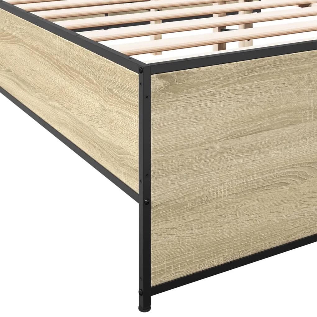 Estrutura de cama 160x200 cm derivados madeira/metal