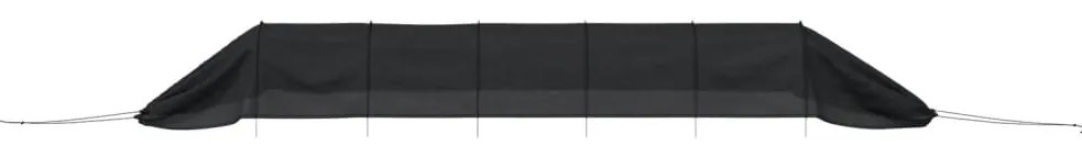 Túneis de rede 3 pcs aço e polietileno preto