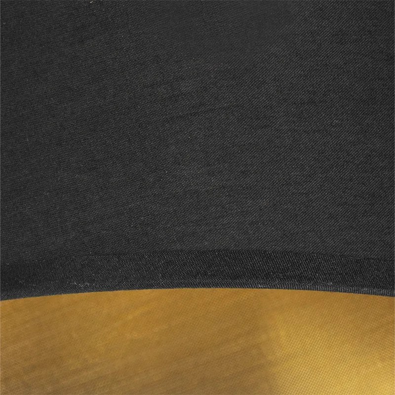 LED Candeeiro de parede moderno preto e dourado com luz de leitura - Renier Moderno