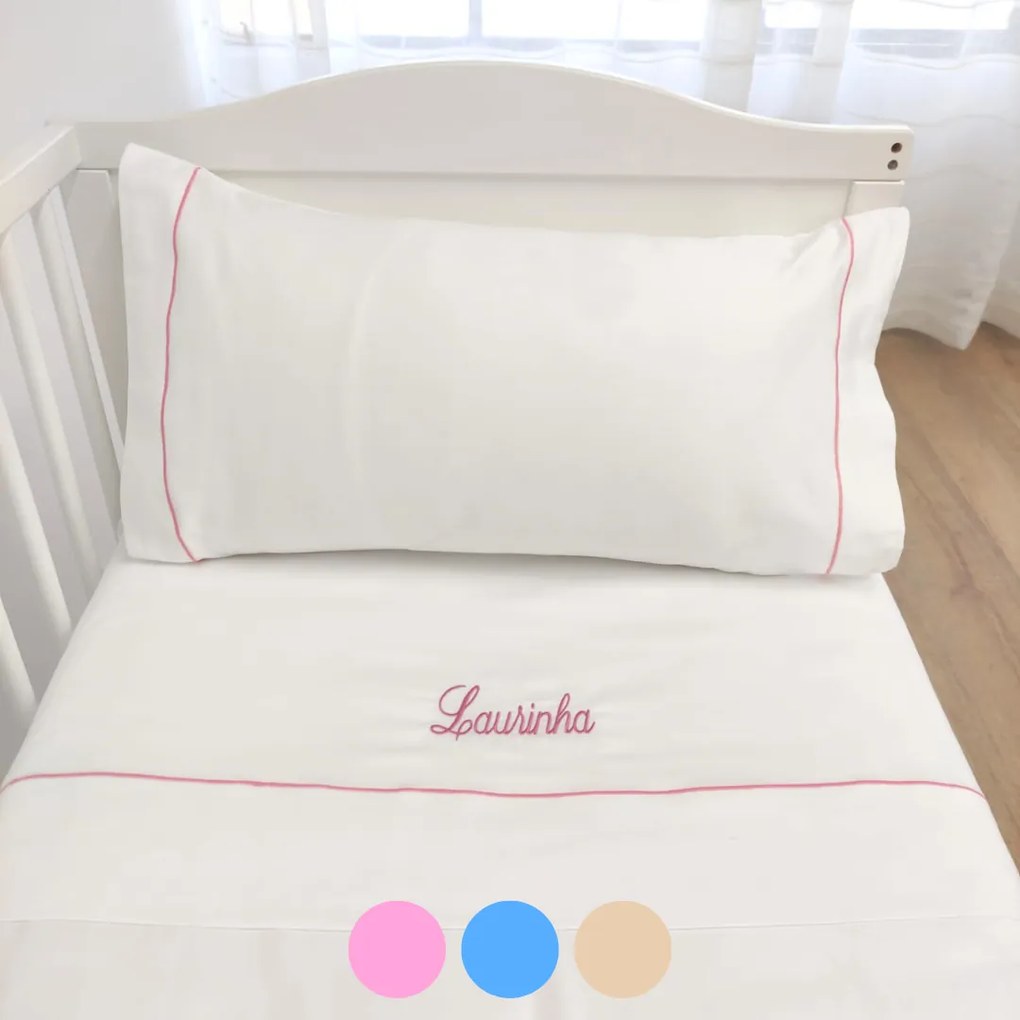 Jogo Cama Bebé c/rolinho Personalizável