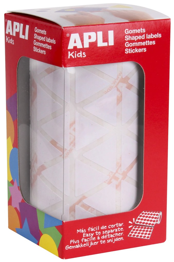 Rolo Autocolantes Triangular Branco 20MM