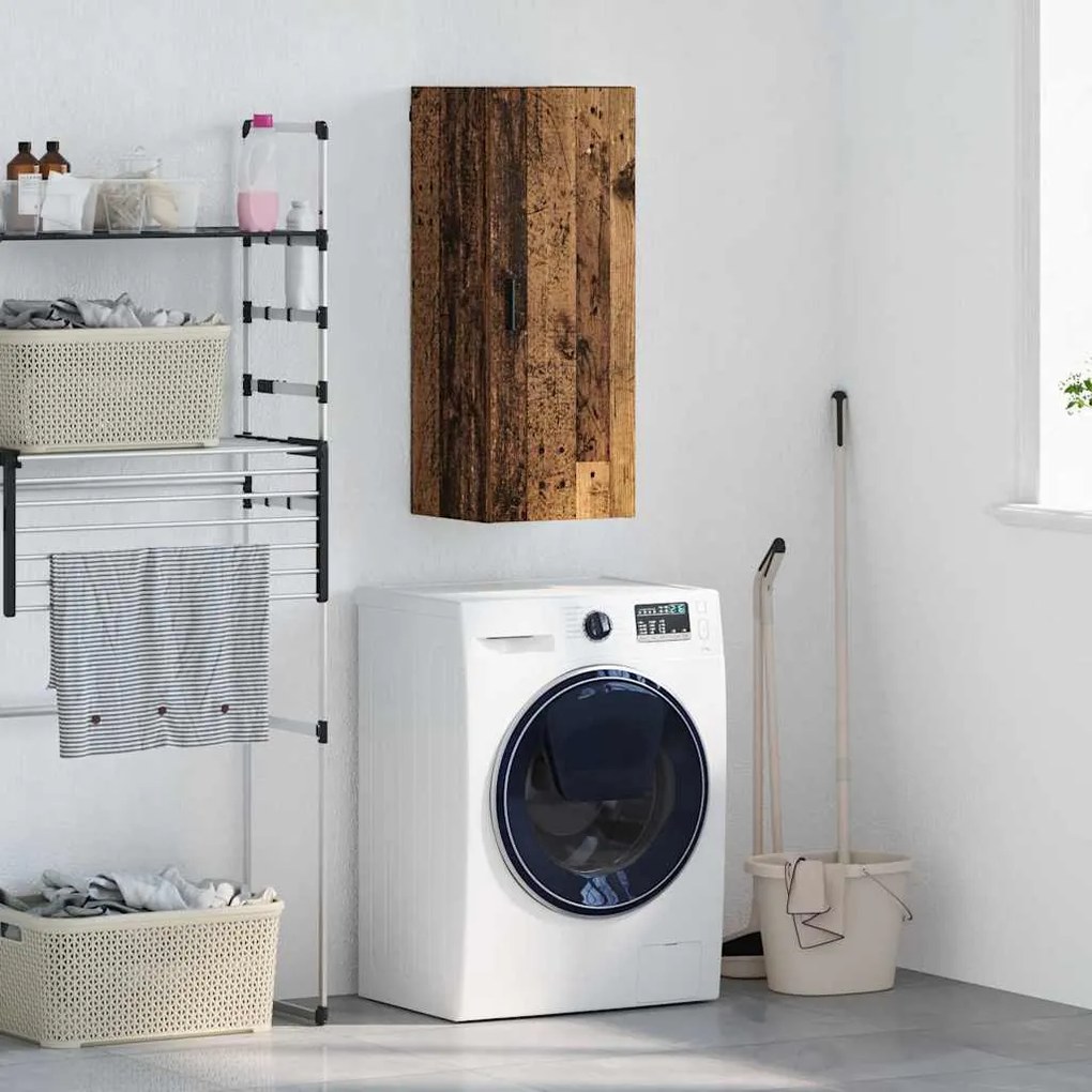 vidaXL Armário de parede Madeira Antiga 34,5 x 34 x 90 cm