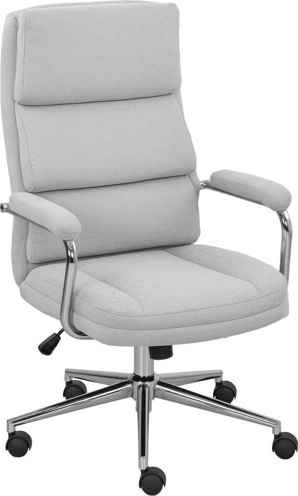 Cadeira de escritório, ergonómica com altura ajustável, função de balanço, 62 x 73 x 105-113 cm, cinzenta