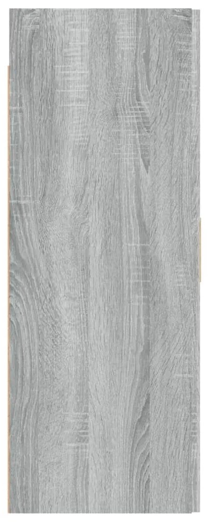 Armário de parede suspenso 69,5x34x90 cm sonoma cinza