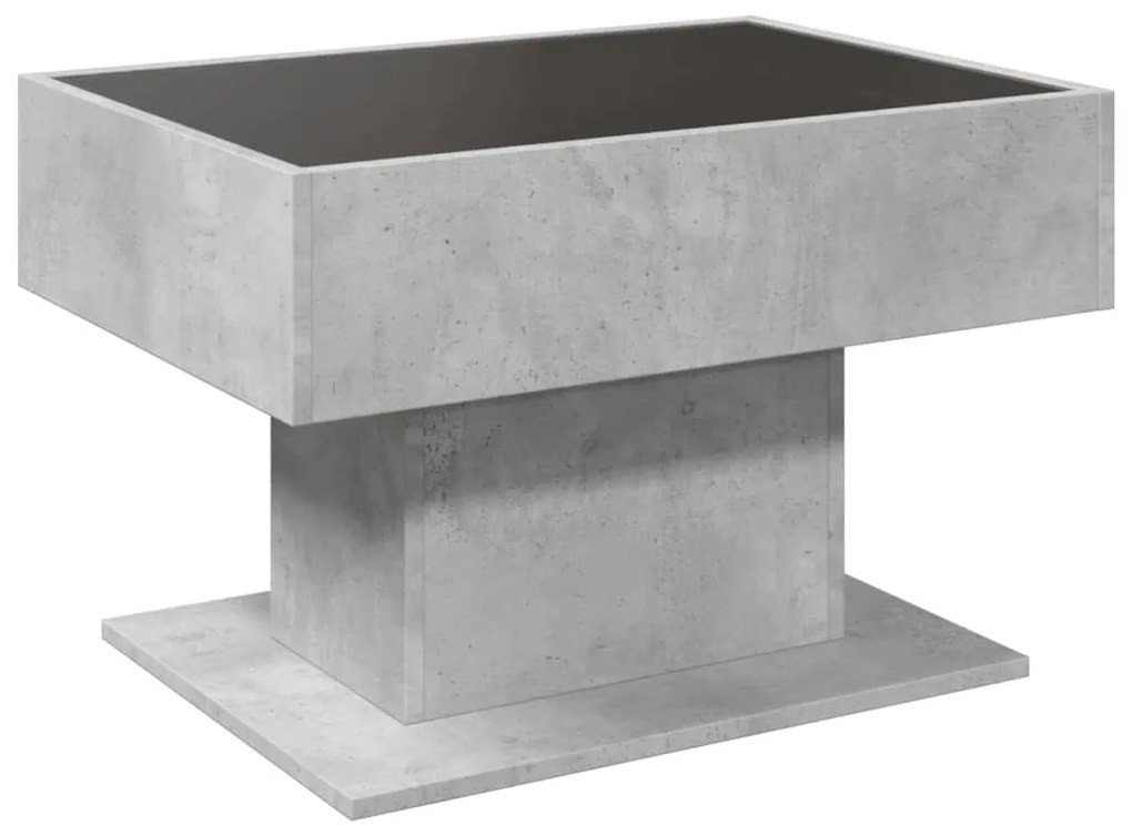 Mesa de centro c/ LEDs 70x50x45 cm derivados de madeira