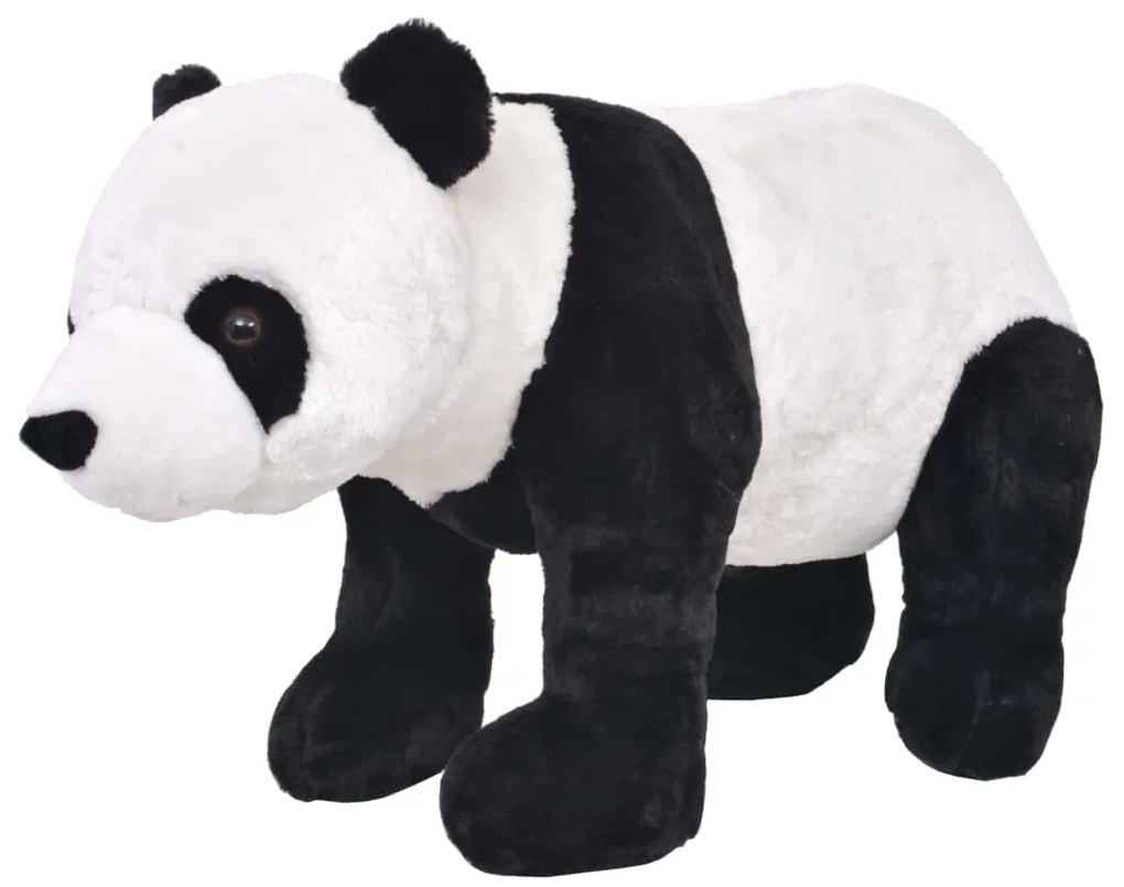 Brinquedo de montar panda peluche preto e branco XXL