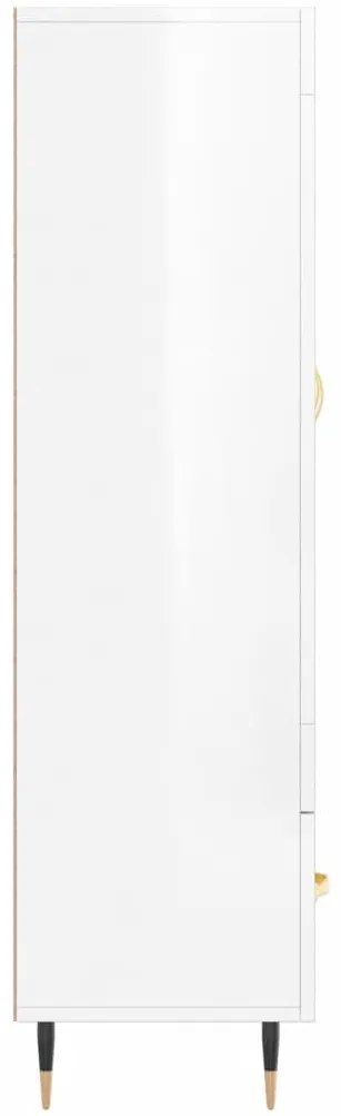 Aparador alto 69,5x31x115 cm derivados madeira branco brilhante