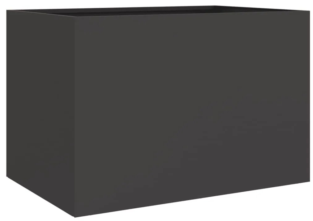 Vaso/floreira 62x40x39 cm aço preto