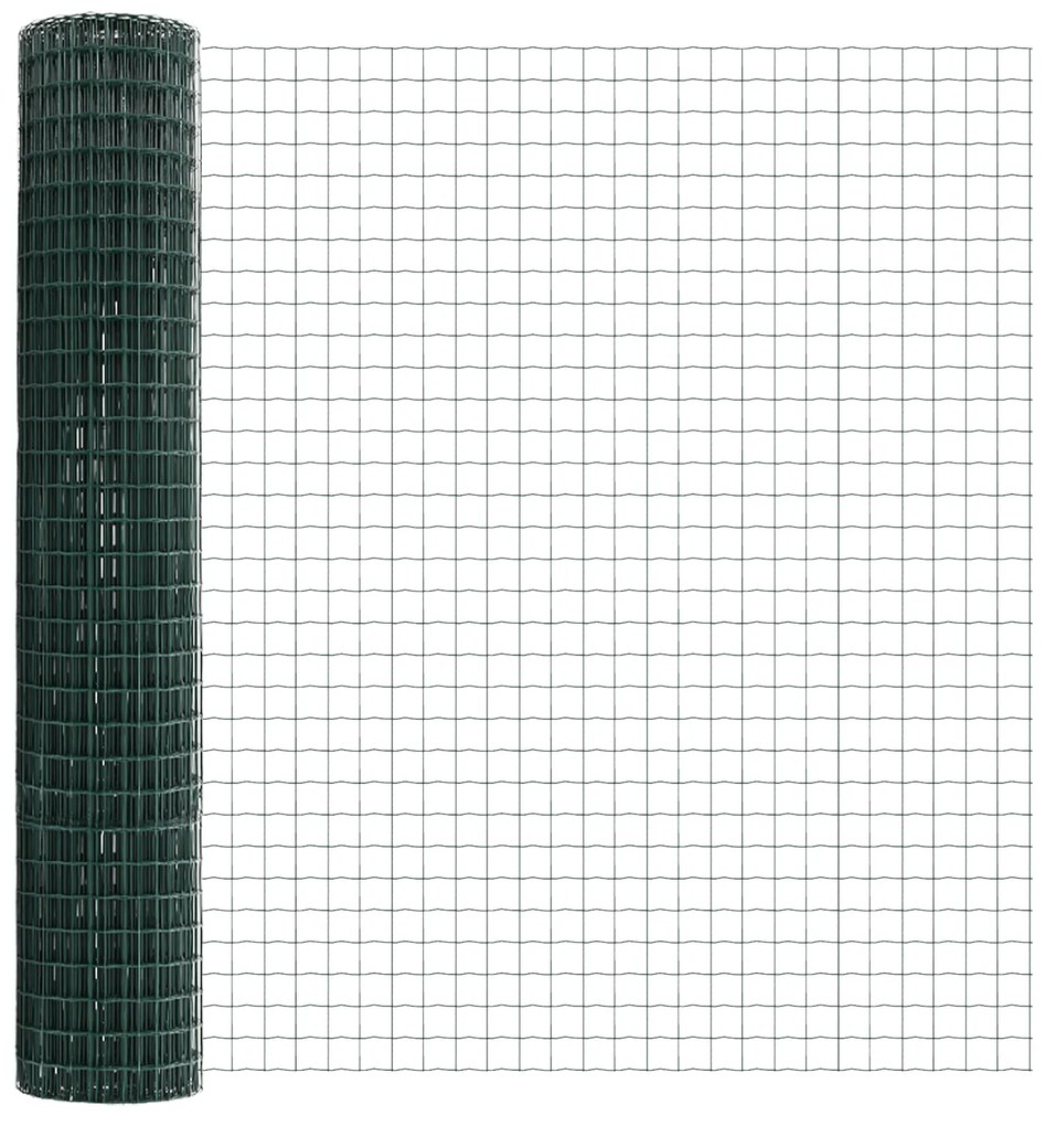 Cerca Euro com 7 Postes Flangeados 1.4x10 m Aço Galvanizado