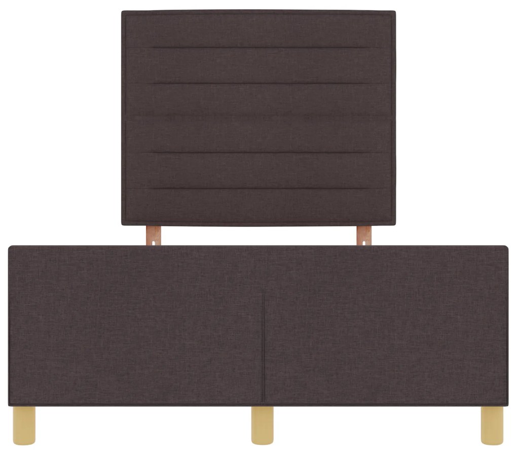 Cama vidaXL Castanho Escuro 160x200 cm Tecido