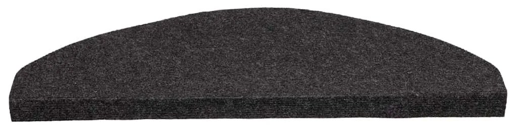 Tapetes de escada adesivos 30 pcs 65x22,5x3,5 cm preto