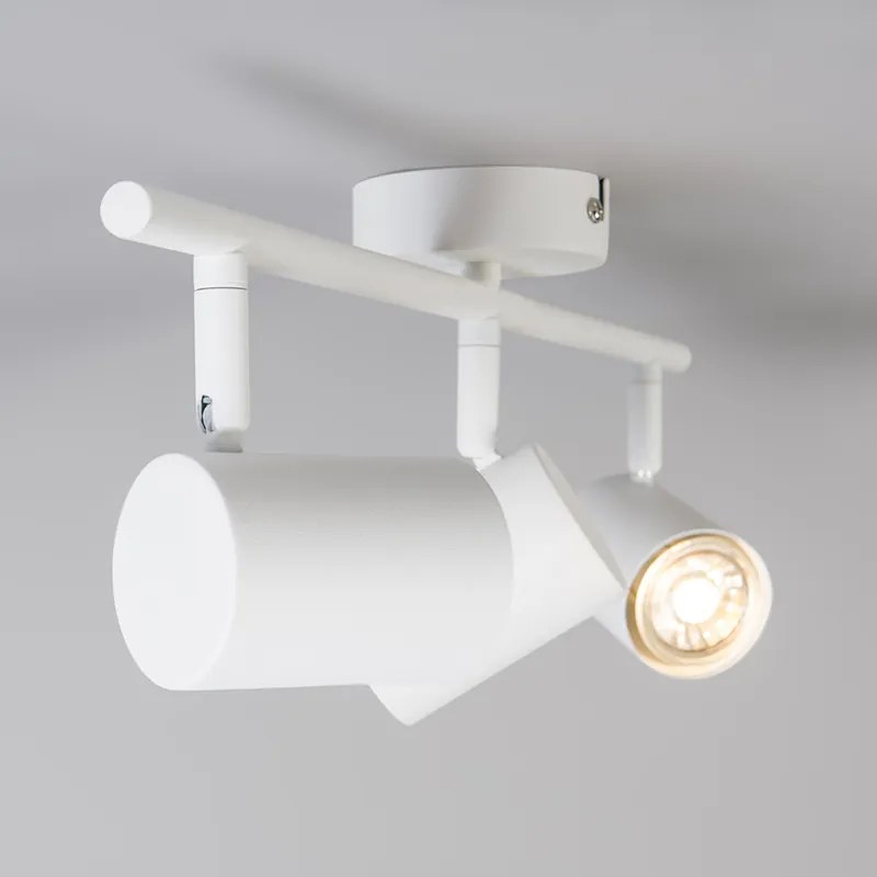 Foco de Teto Moderno Branco Ajustável 3 Luzes - Jeana