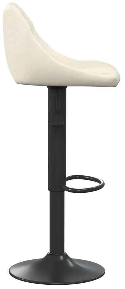 Bancos de bar 2 pcs veludo creme