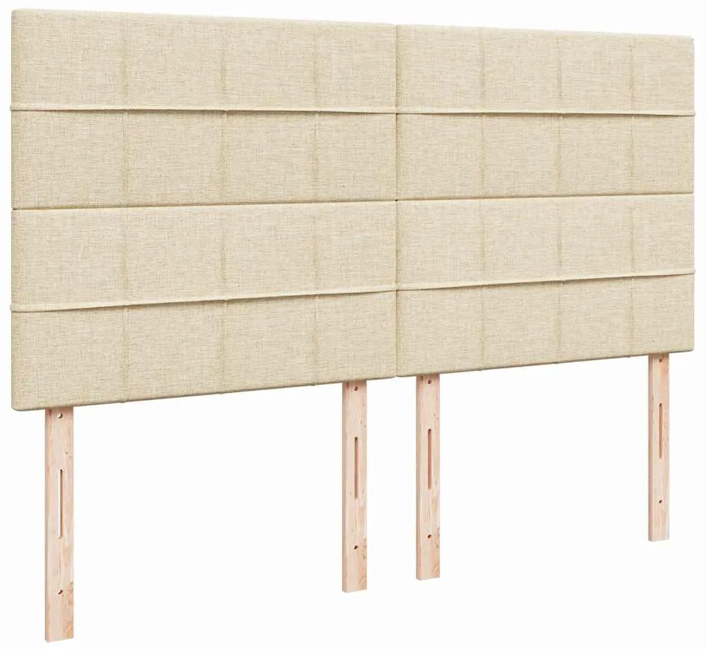 Cama com molas/colchão 180x200 cm tecido cor creme