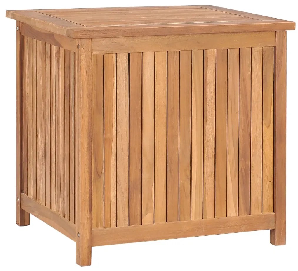 Caixa arrumação para jardim 60x50x58 cm madeira teca maciça