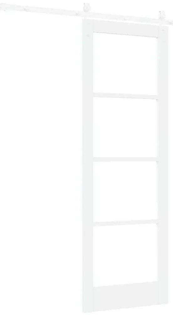 Conjunto de Porta Deslizante com Ferragens vidaXL Branco 73.5x211 cm M
