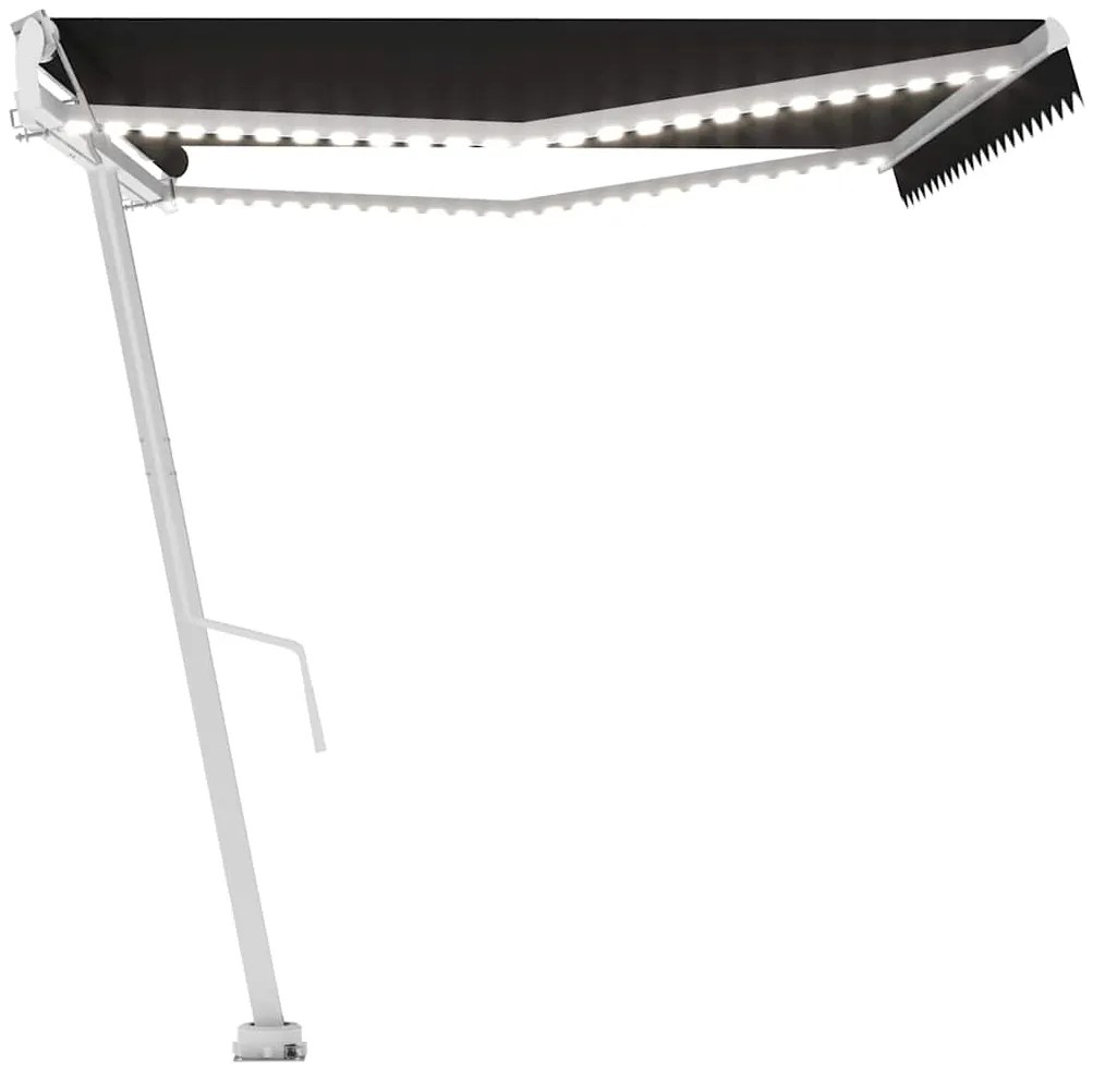 Toldo automático com LED e sensor de vento 500x300 cm antracite