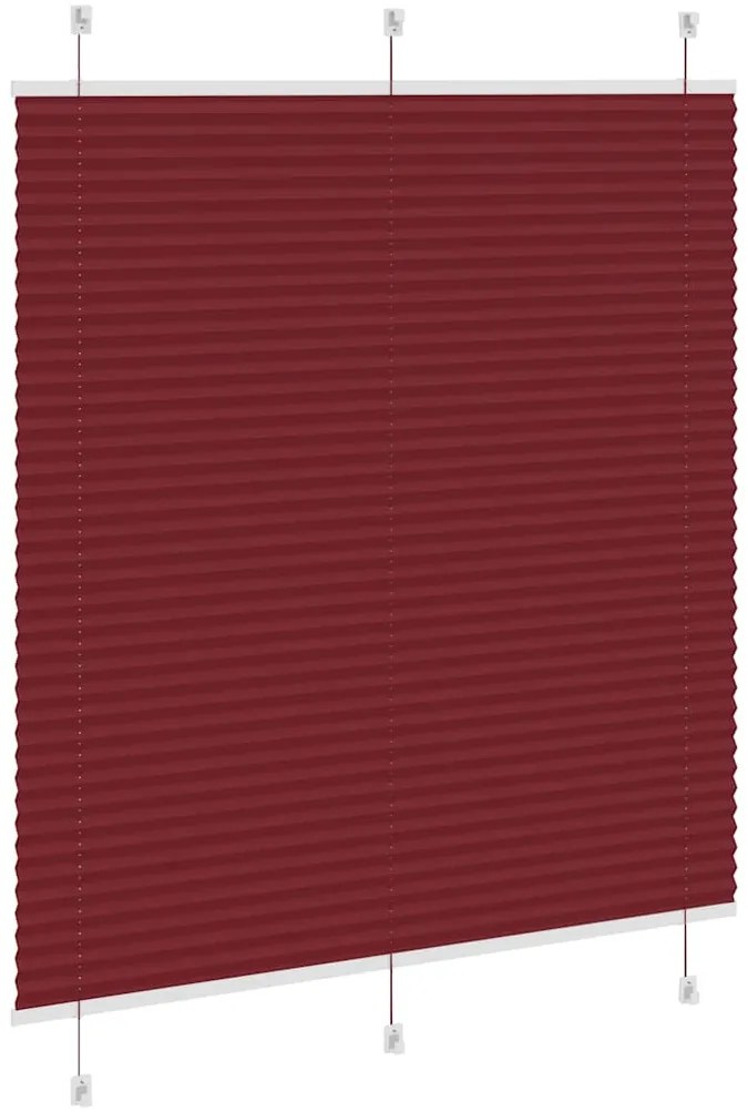 Plissado Cego Bordéus Vermelho 115x150 cm Largura Tecido