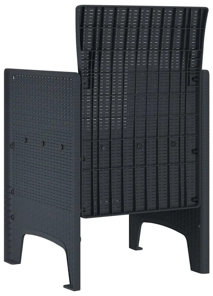 Cadeiras de Jardim com Almofadas 2 pcs Antracite