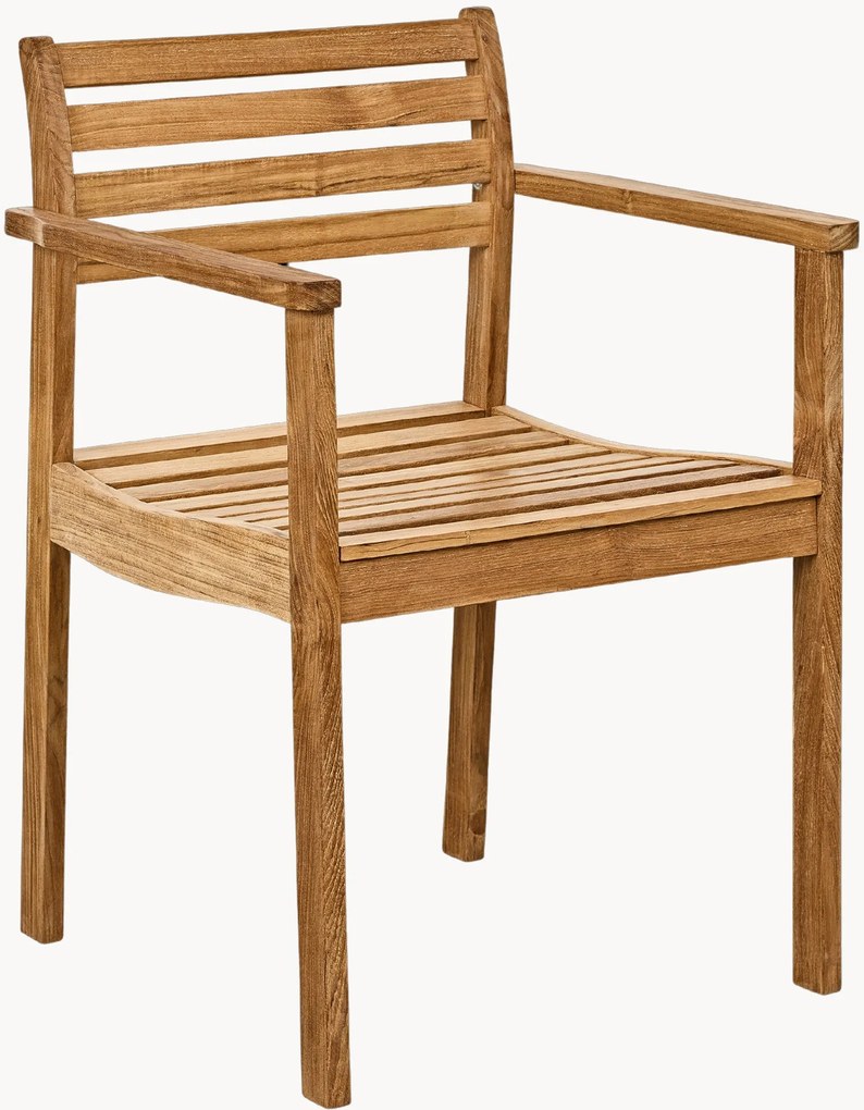 Cadeira de jardim em madeira de teca com braços Rosenholm