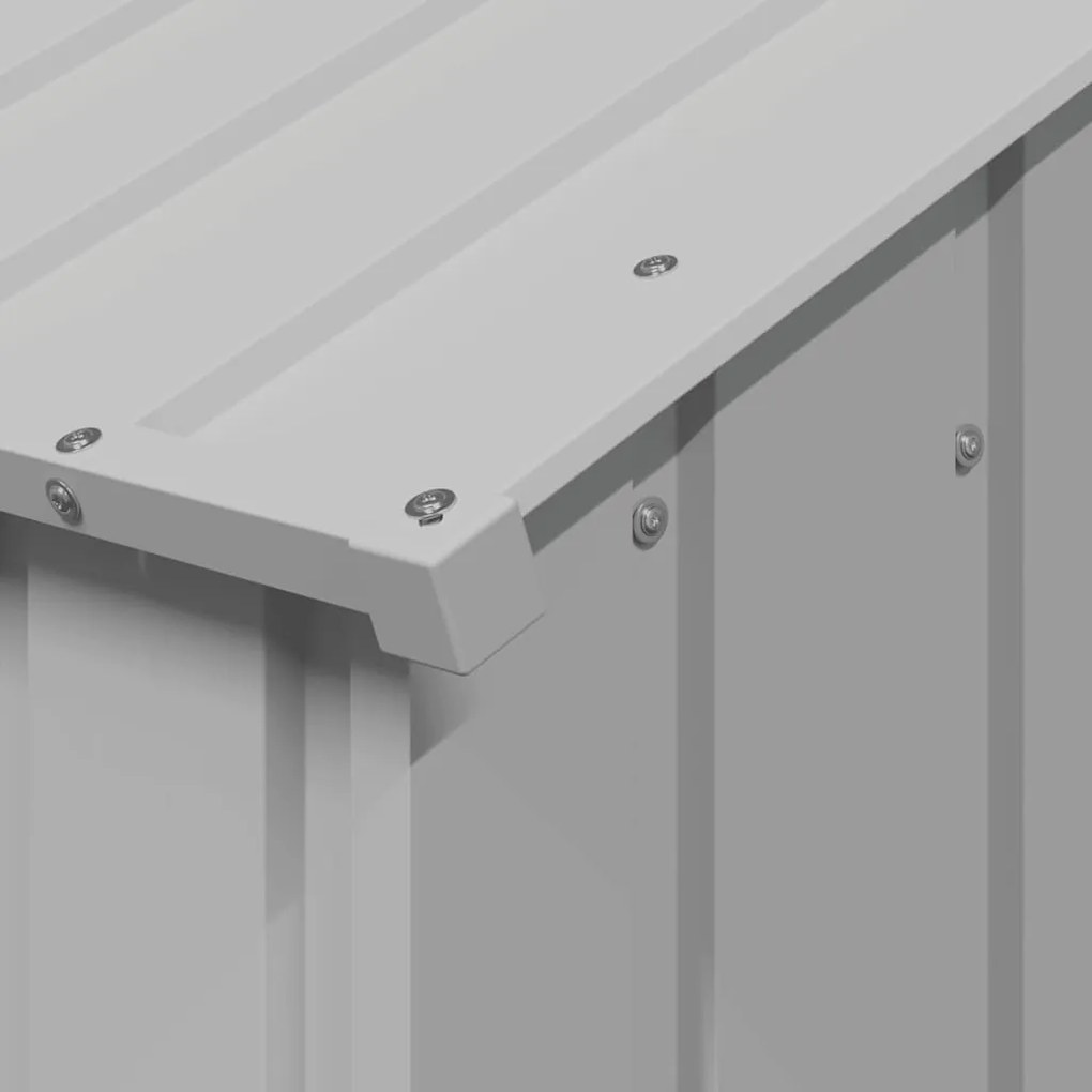 Casota para cães com telhado 113x153x101 cm aço galvanizado