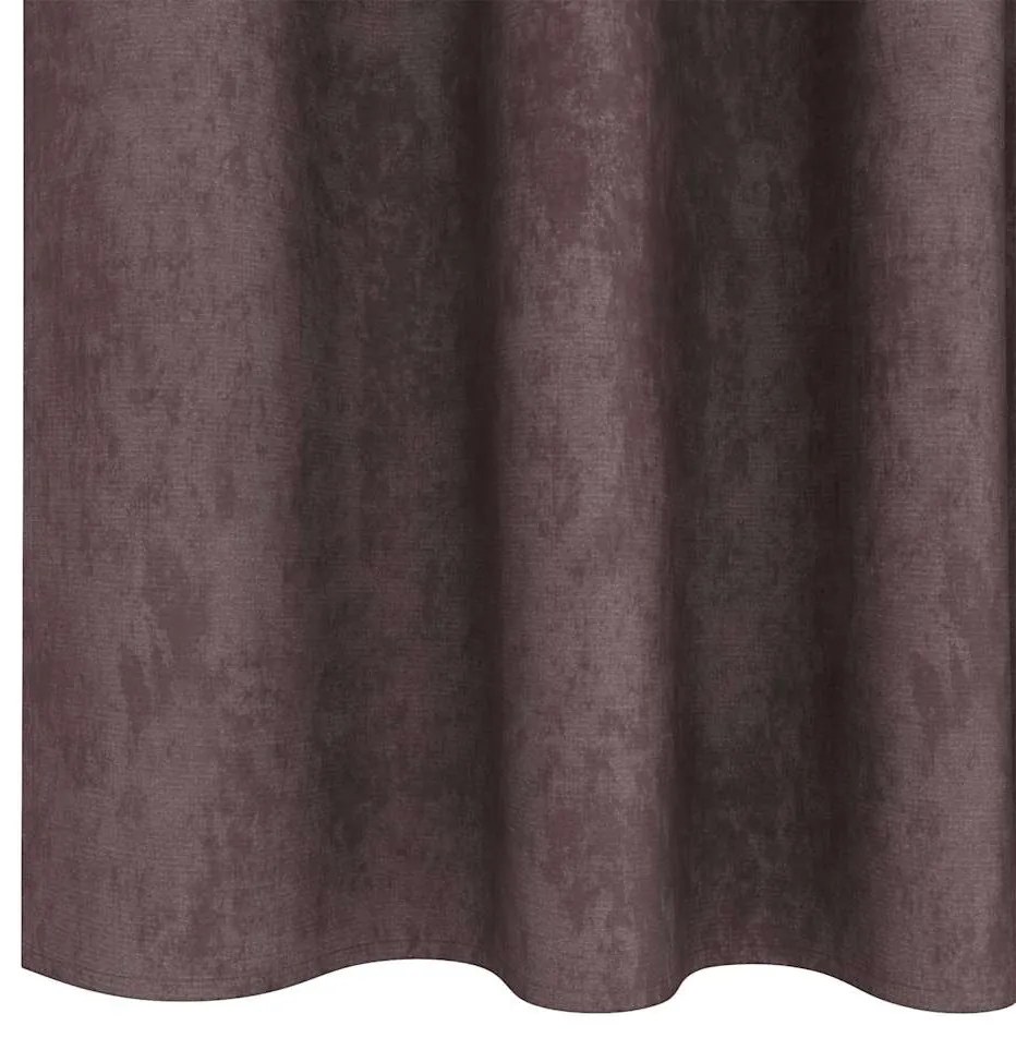 Cortina de Veludo 2 peças com Ilhós Castanho 260 x 140 cm