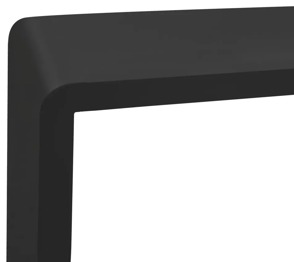 Prateleiras de parede em forma de cubo 3 pcs MDF preto