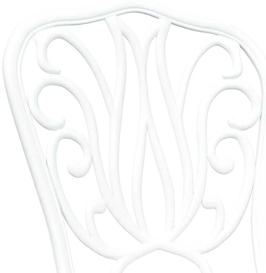Conjunto de Bistrô de Jardim 3 Peças vidaXL Alumínio Fundido Branco