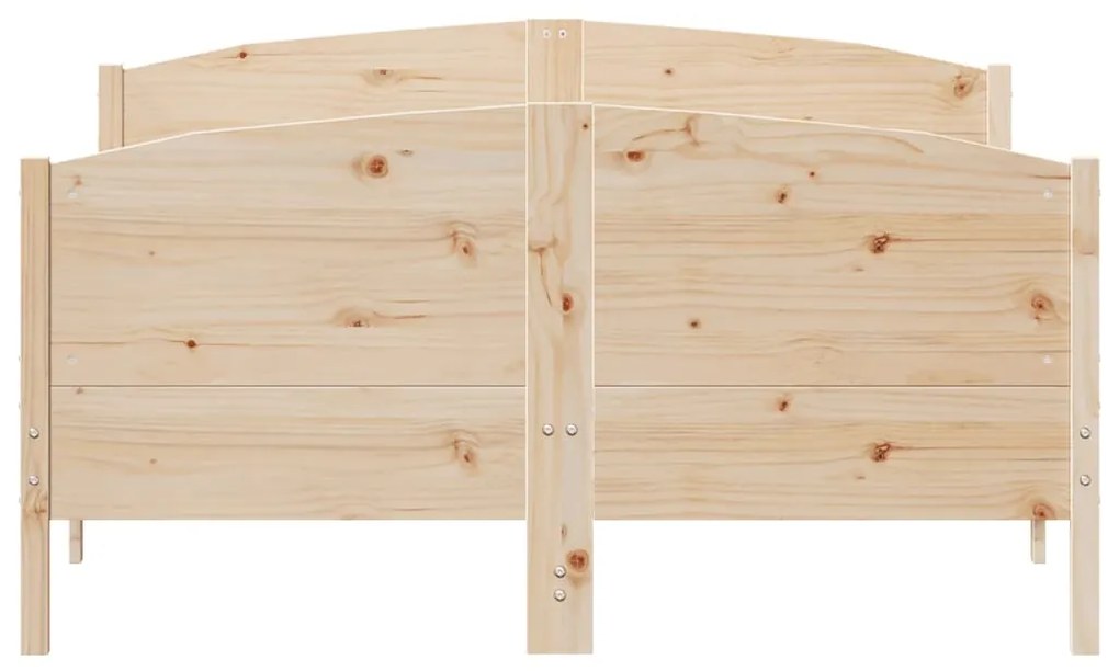Cama sem colchão 140x190 cm madeira de pinho maciça
