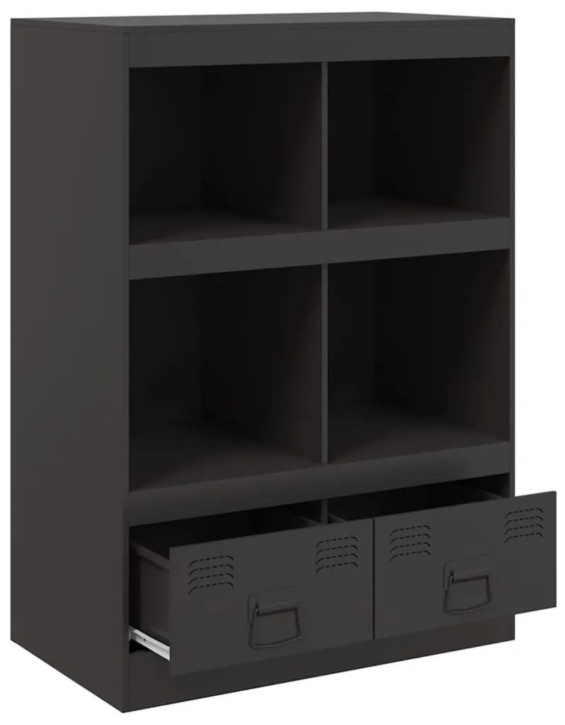 Aparador alto 67x39x95 cm aço preto