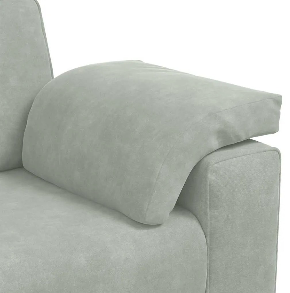 Sofá-luvas 120 cm veludo cinzento-claro