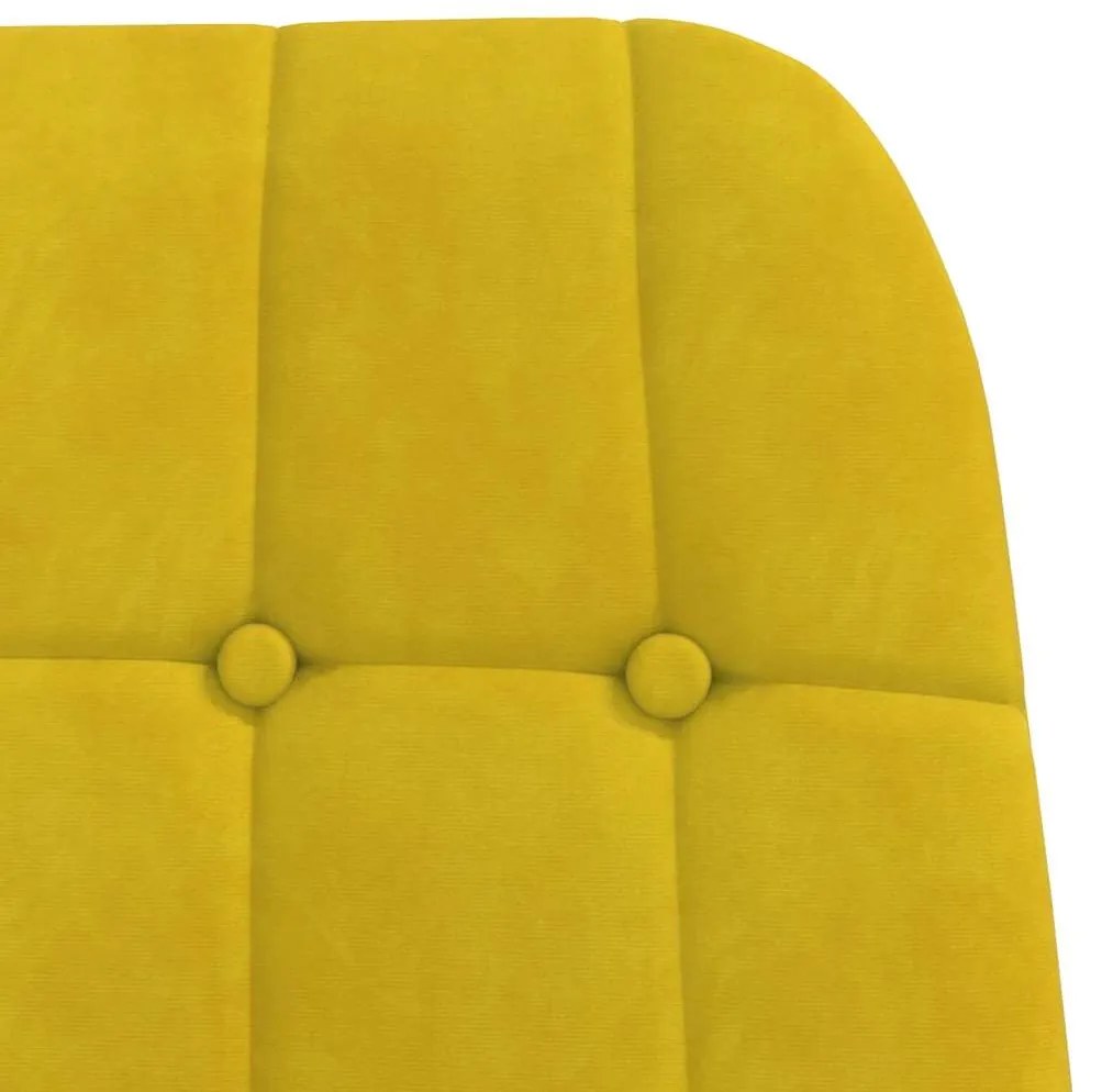 Cadeira de descanso veludo amarelo
