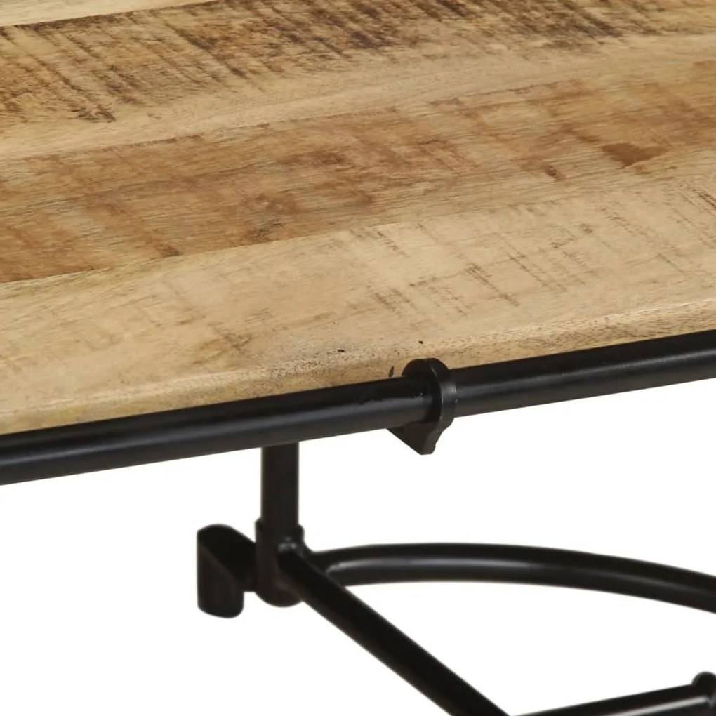 Mesa de centro 110x55x40 cm madeira de mangueira áspera maciça