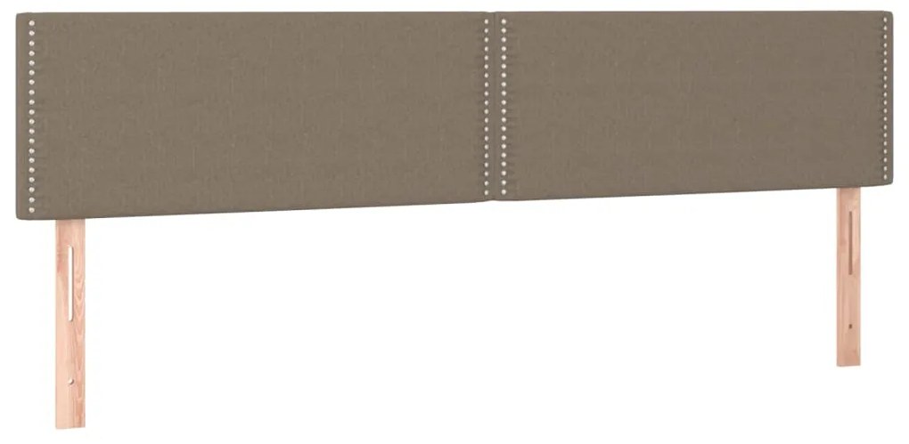 Cama box spring colchão/LED 160x200 cm tecido cinza-acastanhado