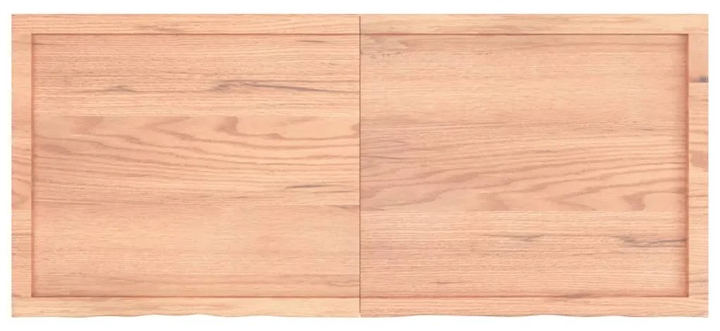 Tampo de mesa 140x60x(2-4) cm carvalho tratado castanho-claro