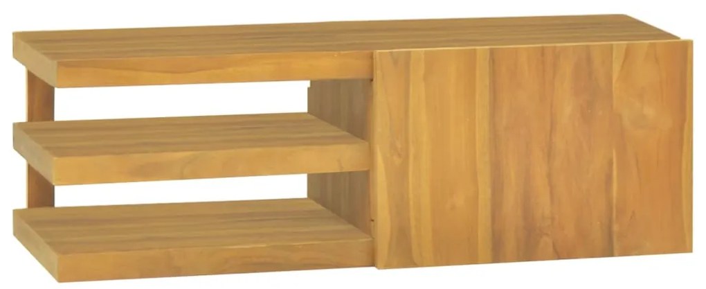 vidaXL Armário de parede p/ casa de banho 90x40x30 cm teca maciça