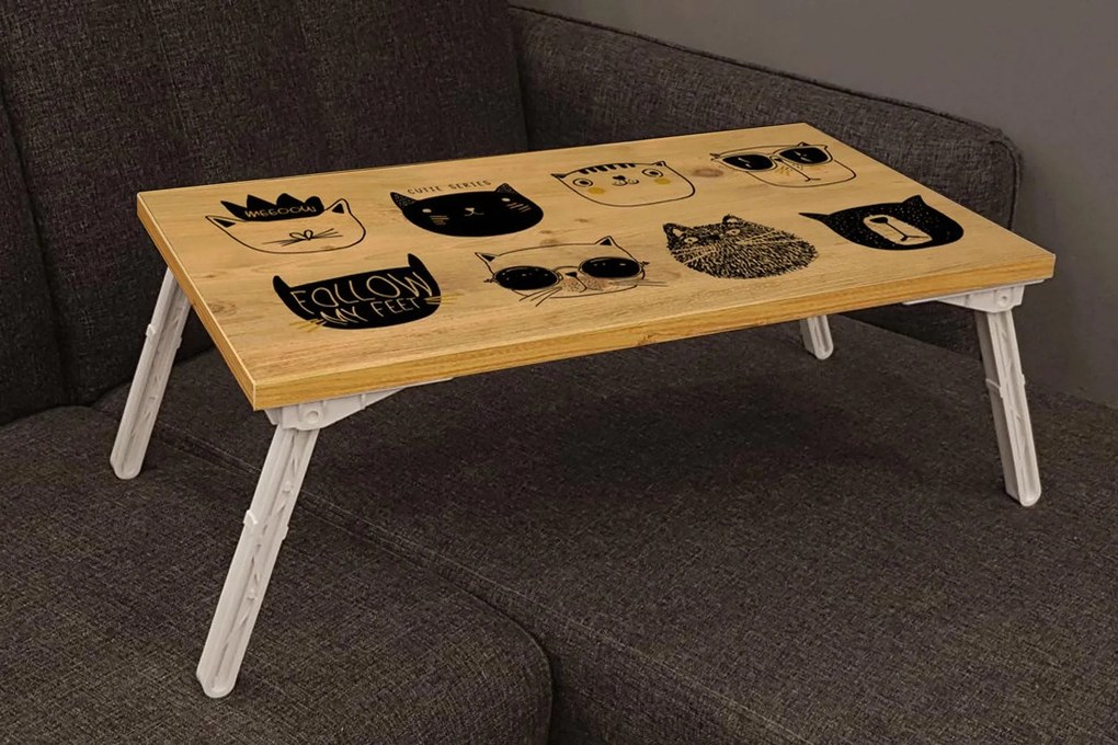Secretária de Pé para Laptop Gusto – Atlantic Pine – 60 cm x 24,5 cm x